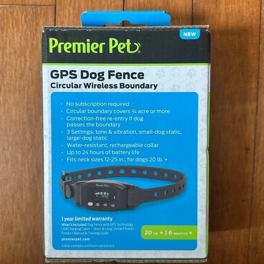 Premier Pet Wireless GPS Dog Fence Collar, Black